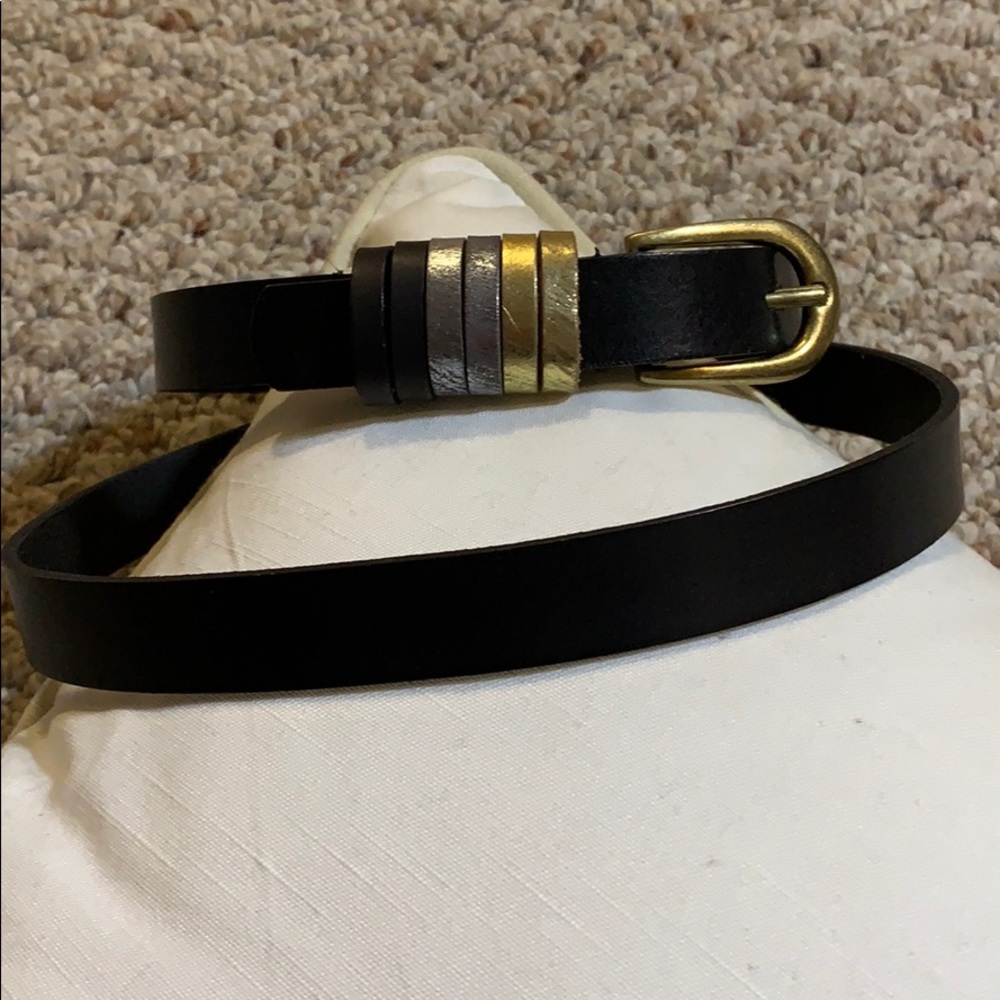 Black Belt With Black/Gold/Silver Wrapped Accent.